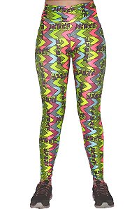 Calça Legging Cirre Estampada Sport Fluorescente