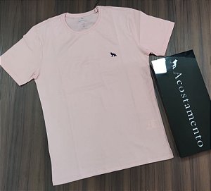 Camiseta Acostamento Básica - Cor Rosa Chá