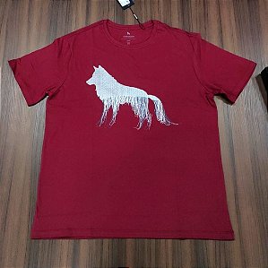Camiseta Acostamento Estampa Lobão - Cor Bali
