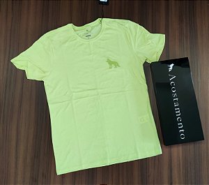 Camiseta Acostamento Básica Lobo Grande - Cor Verde Citrus