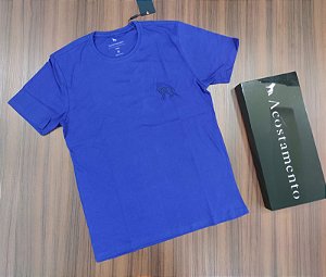 Camiseta Acostamento Básica Lobo Grande - Cor Azul Zafira