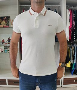 Camisa Gola Polo Colcci Bordado - Cor Off