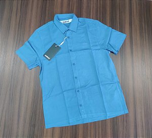 Camisa Colcci Manga Curta - Cor Azul