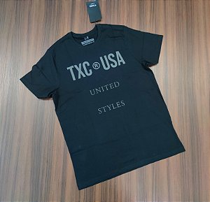 Camiseta TXC Estampa em Alto Relevo -Cor Preto