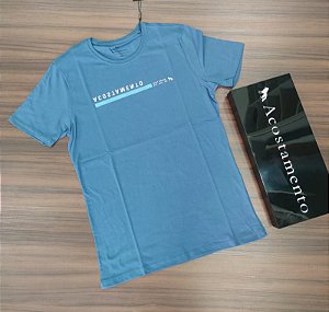 Camiseta Acostamento Estampada - Cor Azul Petróleo
