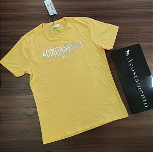 Camiseta Acostamento Linha Celebration Estampa Touch - Cor Amarelo
