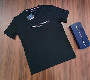 Camiseta Tommy Hilfiger Estampa Bordada - Cor Preto 11797