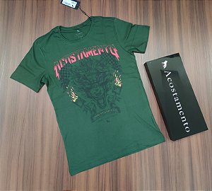 Camiseta Acostamento Estampada High Speed - Cor Verde Nativo 120402153