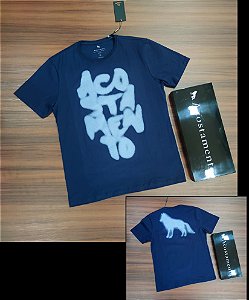 Camiseta Acostamento Lobo nas Costas - Cor Marinho   120402154