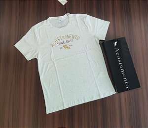 Camiseta Acostamento Estampada - Cor Off White  120502168