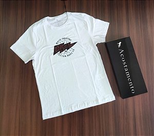 Camiseta Acostamento Estampada- Cor Branco 120502050