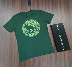 Camiseta Acostamento Estampada - Cor Verde  Nativo 120502156