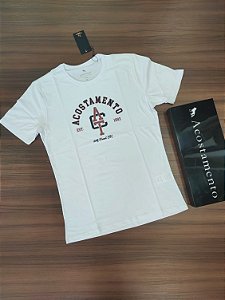 Camiseta Acostamento Estampada - Cor Branco  120502051