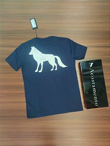 Camiseta Acostamento Lobo nas Costas- Cor Marinho  120002002