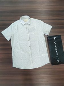 Camisa Acostamento Manga Curta - Cor Cinza   120601094