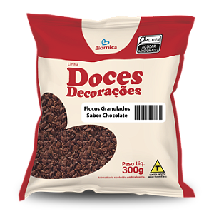 Flocos Granulado 300g Sabor Chocolate