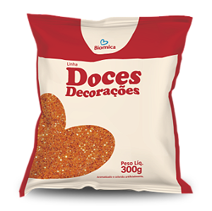 Açúcar Glitter Laranja 300g