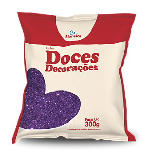 Açúcar Glitter Roxo 300g