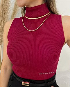 Blusa em tricot gola