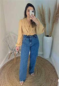 Calça jeans wide leg
