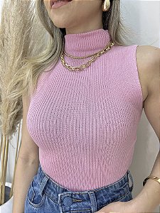 Blusa gola tricot garrafinha