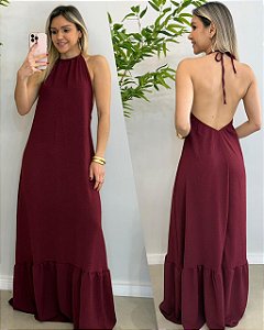 Vestido Helena Marsala
