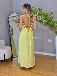 Vestido Midi Elegante Costas Abertas