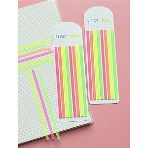 Tirinhas Autoadesivas Marca Texto Sticky Notes Flags Cartela com 160 Tirinhas
