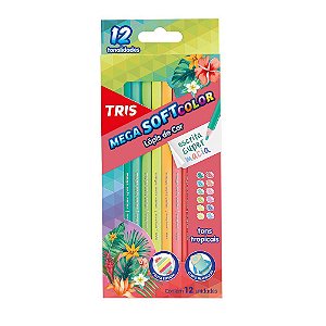 Lápis De Cor TRIS Mega Soft Color Tons Tropicais 12 Cores