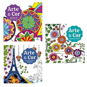 Livro para Colorir Arte e Cor Mandalas/Viagens/Flores Culturama