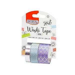 Fita Decorativa Washi Tape Shine BRW
