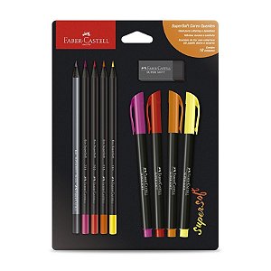 Kit Supersoft Cores Quentes Faber-Castell | 1 kit com 10 peças