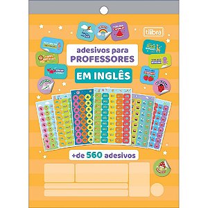 Bloco de Adesivos Decorados para Professores em Inglês +560 adesivos Tilibra