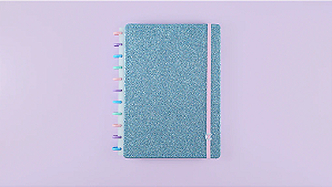 Caderno Inteligente Let's Glitter Ocean Blue G e P Caderno Inteligente