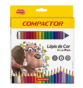 Lápis de Cor Neo-Pen 24 Cores Compactor