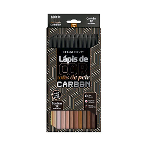 Lápis de Cor Carbon Tons de Pele 12 Cores Leo&Leo