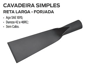 Cavadeira Reta LRG 9" Inteiriça - Collins