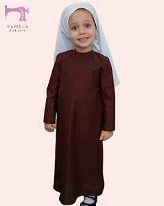 Fantasia infantil freira ou túnica e véu