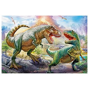 Quebra-Cabeça Dinossauros - Grow 2000 Peças - Arco-Íris Toys