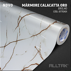 Vinil Impermeável Marmore Calacatta Oro 1,22 de largura - Alltak Decor
