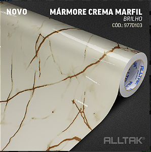 Vinil Marmore Calacatta Crema 1,22 de largura - Alltak (vendido por metro)