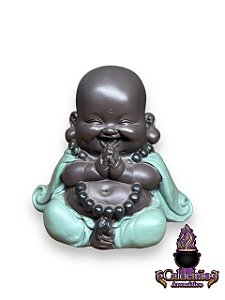 Buda Agradecendo 08cm em Resina