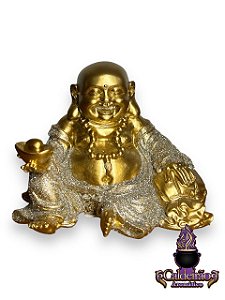Buda Do Dinheiro Dourado Shine 10Cm