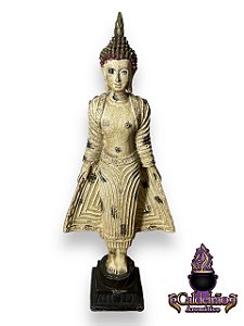 Buda Do Tibet Em Pe 30 Cm Em Resina
