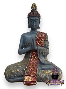 Buda Do Tibet Sentado Em Resina 20Cm