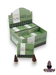 Incenso Vijayshree Massala Cone Golden Nag White Sage 10 Cones