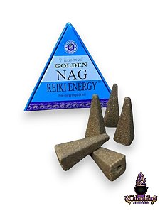 Incenso Cone Cascata Golden Nag Vijayshree Reiki Energy