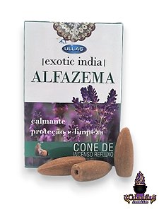 Incenso Cone Refluxo Exotic India Alfazema Com 10 Cones Back Flow