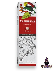 Incenso Nirvana Natural Treze Pimentas 09 Varetas