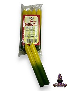 Vela Palito N,3 20G Bicolor 8Un/Pct - Am/Vd